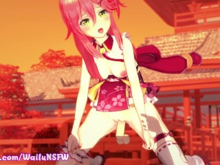 Hololive - Sakura Miko さくらみこ - 3D Hentai [HD, MMD, AMV, MAD, Koikatsu]