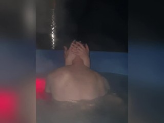Hot body wife caught with husband best friend on hot tub. 11:16 he do it again
