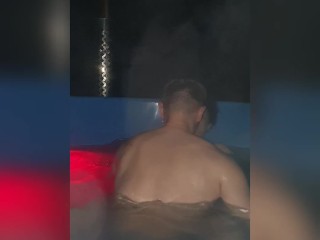 Hot body wife caught with husband best friend on hot tub. 11:16 he do it again