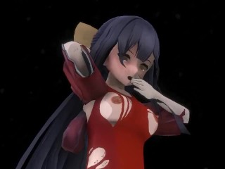 KANTAI COLLECTION KAMIKAZE HENTAI MMD 3D TORN COTHES DANCE KANCOLLE BLUE HAIR COLOR EDIT SMIXIX