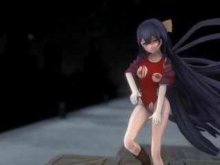 KANTAI COLLECTION KAMIKAZE HENTAI MMD 3D TORN COTHES DANCE KANCOLLE BLUE HAIR COLOR EDIT SMIXIX