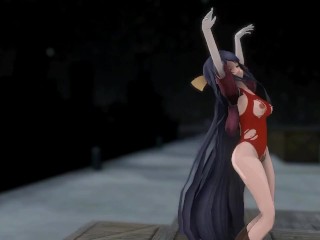 KANTAI COLLECTION KAMIKAZE HENTAI MMD 3D TORN COTHES DANCE KANCOLLE BLUE HAIR COLOR EDIT SMIXIX