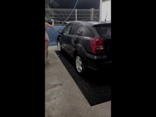 Naked car wash
