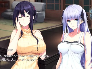 【エロゲー 水蓮と紫苑動画2】水蓮ねぇの風呂場での服装がエロい。(爆乳抜きゲー実況プレイ動画(体験版) Hentai game)