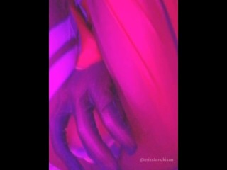 Teen girl playing and masturbs with pink huge dildo in 002 suit cosplayer anime pussy close up Led