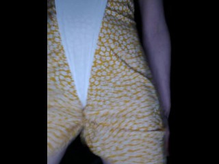 Naughty Jennifer does a Swirly Wedgie in a Bucket of Water