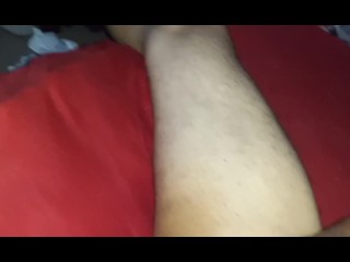 Stroking my big fat 10 inch cock 