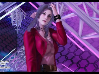 [MMD] T ara - NumberNine Aerith Tifa Lockhart Purple Dress Final Fantasy 7 Remake Hot Kpop Dance