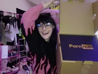 Unboxing My PornHub 25k Achievement Award - Thank You SO Much!!