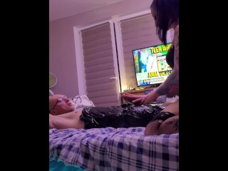 Latex Misstress Katrix torturing her slave