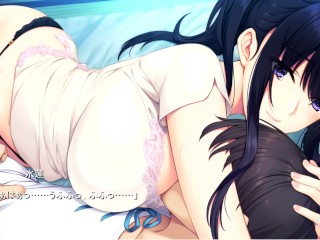 【エロゲー 水蓮と紫苑動画6】水ねぇのパンツの中にチンポ入れて素股射精する夢をみるがそれはまさかの○○だった！(爆乳抜きゲー実況プレイ動画(体験版) Hentai game)