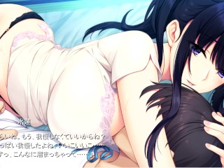 【エロゲー 水蓮と紫苑動画6】水ねぇのパンツの中にチンポ入れて素股射精する夢をみるがそれはまさかの○○だった！(爆乳抜きゲー実況プレイ動画(体験版) Hentai game)