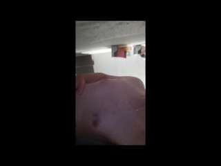 Big dick masturbated on the bathroom