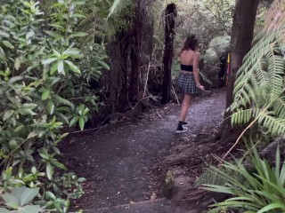 SO HORNY THAT I FUCKED MY STALKER IN THE FOREST AT NIGHT - HE CAME ON MY JUICY TITTIES