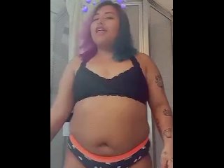 Emo BBW dances 