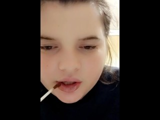 Big Lip gloss fetish