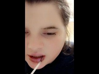 Big Lip gloss fetish