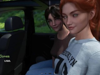 Summer Heat: One Guy And Two Sexy Girls In The Car-Ep3