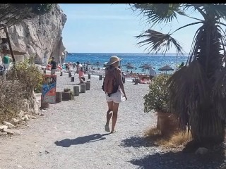 Moments from Sea Camping FUCK with ANAL n SQUIRT Orgasm # Risky Tent SEX on Public Nudist Beach