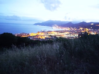 Blowjob and titfuck on the public hill park in Salerno (Amalfi Coast)