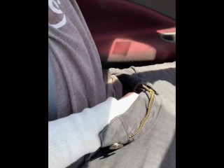 Surprise Handjob While I Was Driving Down The Highway Ending With A Loud Moaning Orgasm