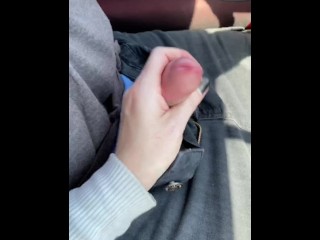 Surprise Handjob While I Was Driving Down The Highway Ending With A Loud Moaning Orgasm