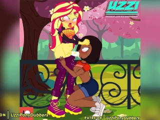 Sunset Shimmer Futa & Tzalanti in the Park Equestria Girls