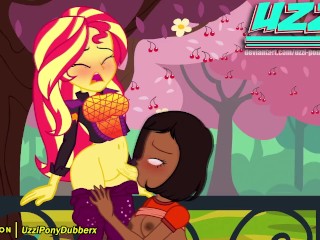 Sunset Shimmer Futa & Tzalanti in the Park Equestria Girls