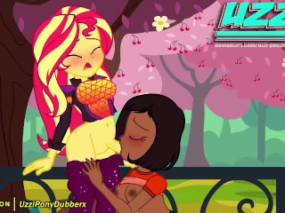 Sunset Shimmer Futa & Tzalanti in the Park Equestria Girls