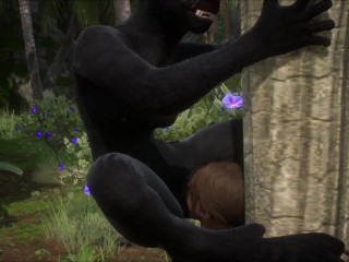 Realistic furry suit blowjob and fucking (black panther version)