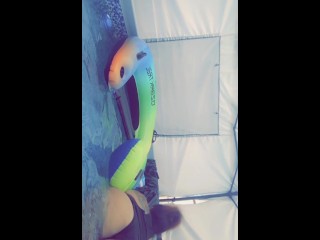 Pool dildo fun