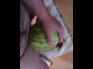 Fucking a watermelon