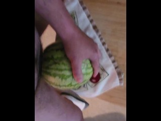 Fucking a watermelon