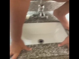 I told her sluts aren’t allowed to use the toilet so she pissed in the sink!