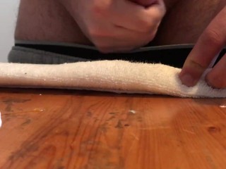 Guy Moaning While Intense Dry Humping Towel - Horny Guy Fuck