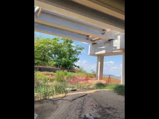 Peeing under bridges during our kayaking adventure 