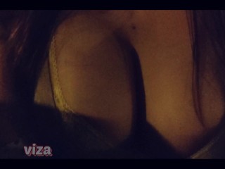 Teen big tits masturbate in public until she cum