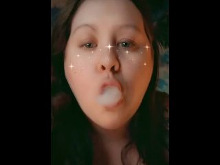 Super Cute Snapchat Thot Smokes Weed and Lip Syncs