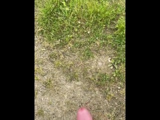 Wanking my BWC in public , massive slow- mo cum shot from my big dick 