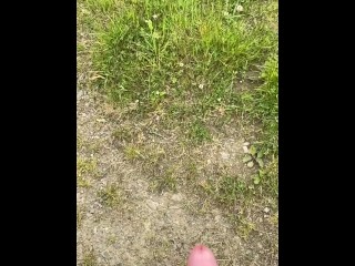 Wanking my BWC in public , massive slow- mo cum shot from my big dick 