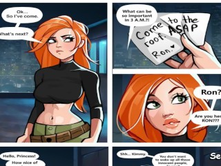 Kim Possible - Lesbian Threesome with Ron and Shego - Cartoon Comic XXX Parody