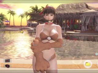 Dead or Alive Xtreme Venus Vacation Hitomi Fluffy Bear Swimsuit Fanservice Appreciation p