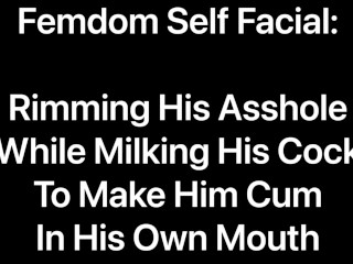Rimming His Asshole While Milking His Cock To Make Him Cum In His Own Mouth