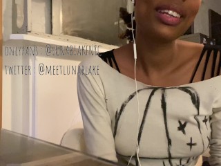 Ebony GF Long Distance ASMR / JOI, GENUINE ORGASM