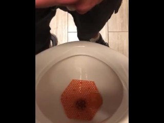 Urinal With A Nice Citrus Scent Was Such A Pleasure, I wanted To Cum So Bad But It Was Too Risky