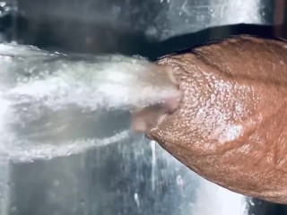 Long clear sink pissing after Cumshot in the morning @Burdi69 watch me 