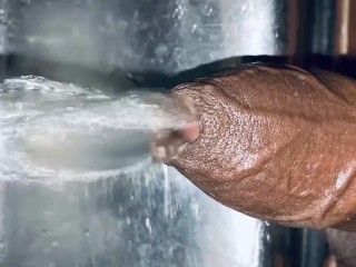 Long clear sink pissing after Cumshot in the morning @Burdi69 watch me 