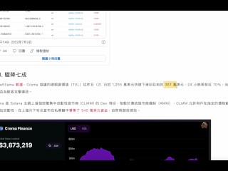 Solana | Crema Finance 遭閃電貸損超過870萬美金！、TVL 降70%，官方 : 已暫停 展開調查