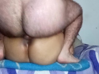 he rode me, like a bitch, stuck his hard cock from top to bottom making me ejaculate hot