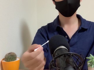 【耳かきASMR】綿棒で片耳だけ掃除！ボリボリ音で脳がぞわぞわ！【音フェチ】